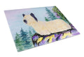 Skye Terrier Cutting Board Tempered Glass Kitchen Cutting Surface, Heat Resistant Chopping, Non-Slip Feet, Food Prep & Serving
