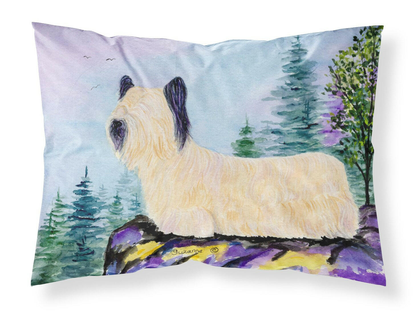 Skye Terrier Standard Pillowcase Lightweight Super Soft Easy Care Decorative Artwork Pillowcase, Standard