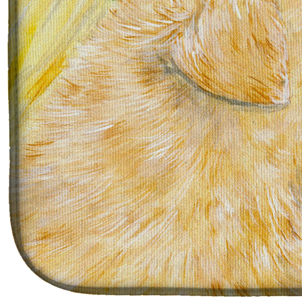 Golden Retriever Dish Drying Mat Absorbent Dish Drying Mat Pad for Kitchen Counter Dish Drainer Mat for Countertop, 14 x 21", Multicolor
