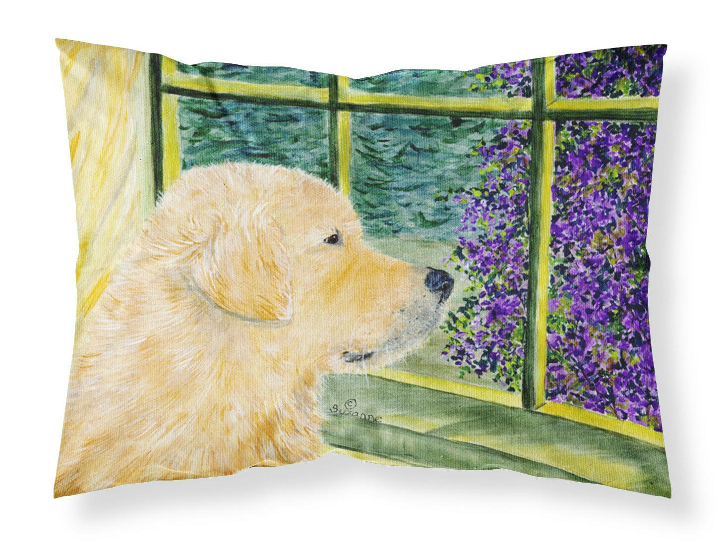 Golden Retriever Standard Pillowcase Lightweight Super Soft Easy Care Decorative Artwork Pillowcase, Standard