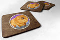 Pomeranian Foam Coasters Set of 4 Cup Coasters for Indoor Outdoor, Tabletop Protection, Anti Slip, Mouse pad Material
