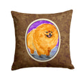 Pomeranian Decorative Throw Pillow 14x14 Indoor Outdoor Accent Cushion, Fabric Cover with Insert for Sofa, Bed, Porch & Living Room
