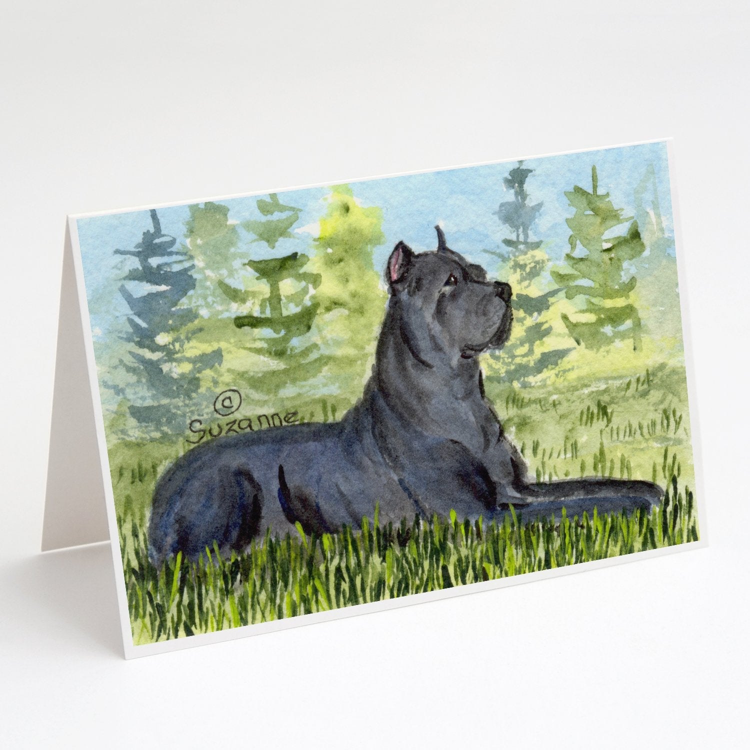 Cane Corso Greeting Cards Pack of 8 Blank Cards with Envelopes Whimsical A7 Size 5x7
