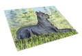 Cane Corso Cutting Board Tempered Glass Kitchen Cutting Surface, Heat Resistant Chopping, Non-Slip Feet, Food Prep & Serving