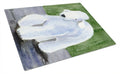 Bedlington Terrier Cutting Board Tempered Glass Kitchen Cutting Surface, Heat Resistant Chopping, Non-Slip Feet, Food Prep & Serving
