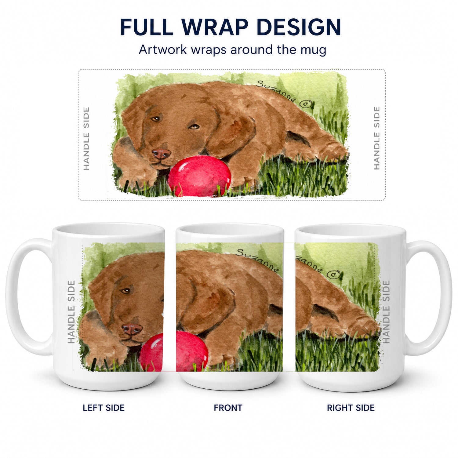 Curly Coated Retriever Ceramic Coffee Mug 15 oz Decorative Large C Handle Mug Cup for Tea, Cocoa Hot Chocolate