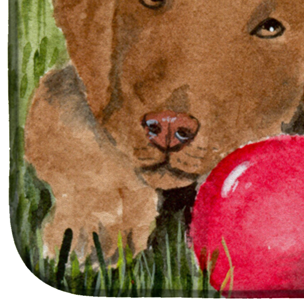 Curly Coated Retriever Dish Drying Mat Absorbent Dish Drying Mat Pad for Kitchen Counter Dish Drainer Mat for Countertop, 14 x 21", Multicolor