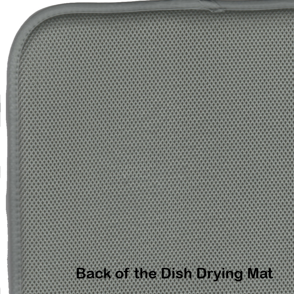 Curly Coated Retriever Dish Drying Mat Absorbent Dish Drying Mat Pad for Kitchen Counter Dish Drainer Mat for Countertop, 14 x 21", Multicolor