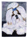 Shih Tzu House Flag 28x40 Porch Sleeve Pole Decorative Outside Yard Banner Artwork Wall Hanging, Polyester