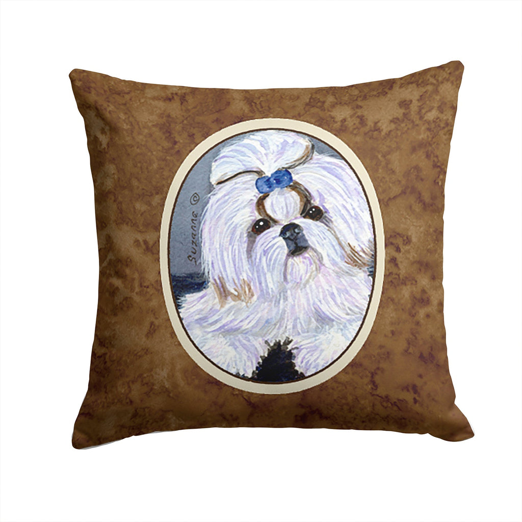 Shih Tzu Decorative Throw Pillow 14x14 Indoor Outdoor Accent Cushion, Fabric Cover with Insert for Sofa, Bed, Porch & Living Room