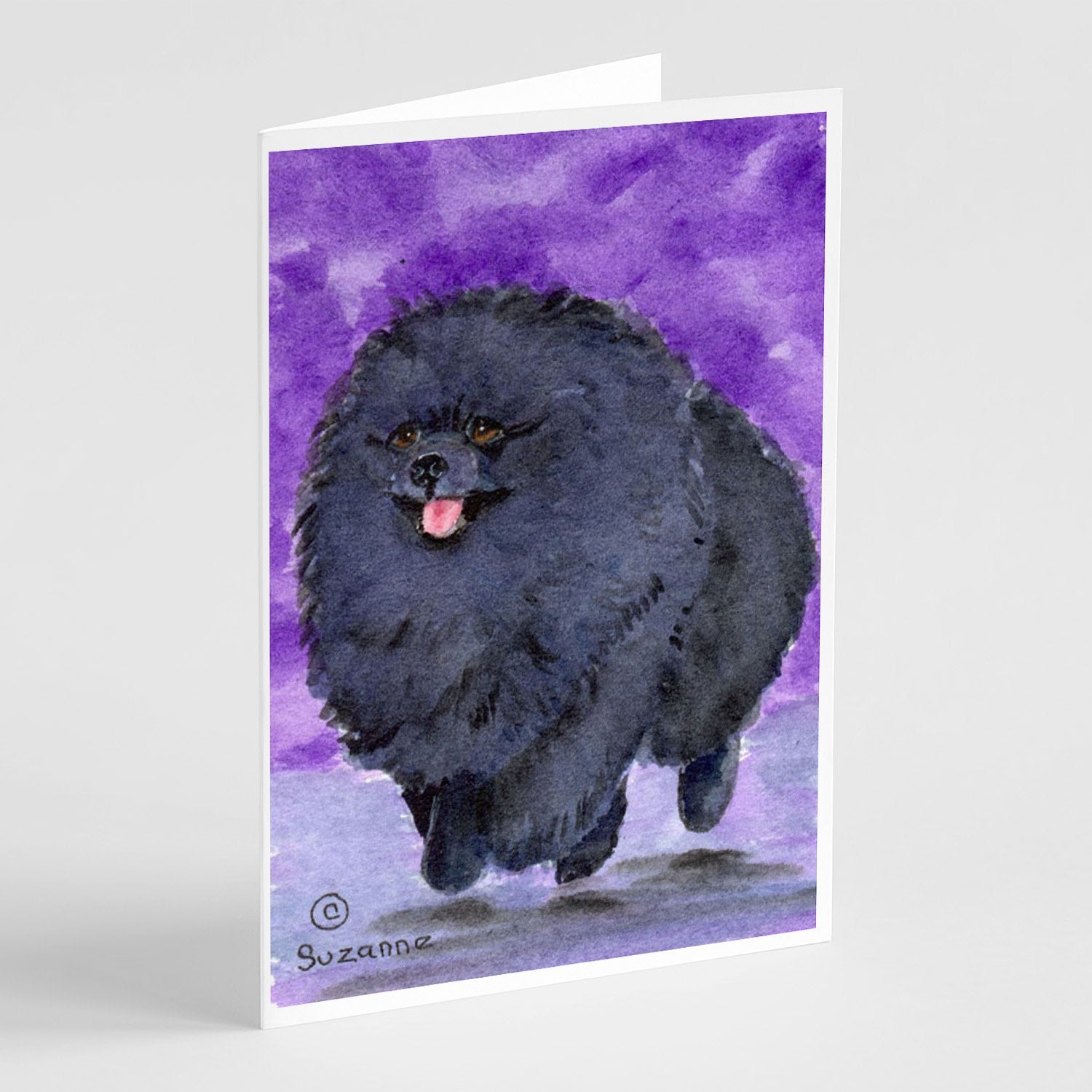 Pomeranian Greeting Cards Pack of 8 Blank Cards with Envelopes Whimsical A7 Size 5x7