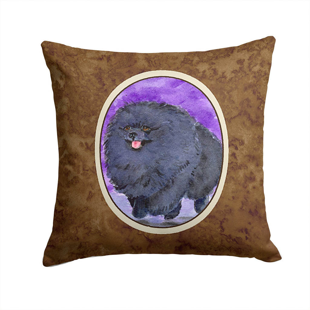 Pomeranian Decorative Throw Pillow 14x14 Indoor Outdoor Accent Cushion, Fabric Cover with Insert for Sofa, Bed, Porch & Living Room