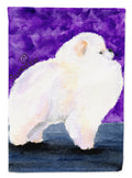 Pomeranian House Flag 28x40 Porch Sleeve Pole Decorative Outside Yard Banner Artwork Wall Hanging, Polyester