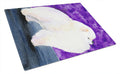Pomeranian Cutting Board Tempered Glass Kitchen Cutting Surface, Heat Resistant Chopping, Non-Slip Feet, Food Prep & Serving