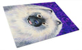 Keeshond Cutting Board Tempered Glass Kitchen Cutting Surface, Heat Resistant Chopping, Non-Slip Feet, Food Prep & Serving