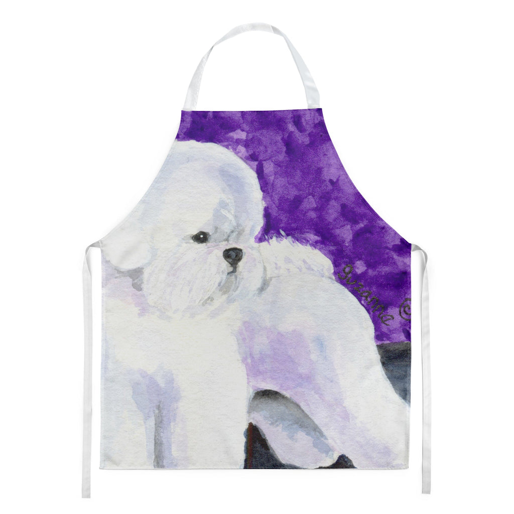 Bichon Frise Apron Cooking Kitchen Server Baking Crafts Gardening for Adult Women Men, Unisex, Large, Multicolor