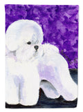 Bichon Frise House Flag 28x40 Porch Sleeve Pole Decorative Outside Yard Banner Artwork Wall Hanging, Polyester