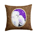 Bichon Frise Decorative Throw Pillow 14x14 Indoor Outdoor Accent Cushion, Fabric Cover with Insert for Sofa, Bed, Porch & Living Room