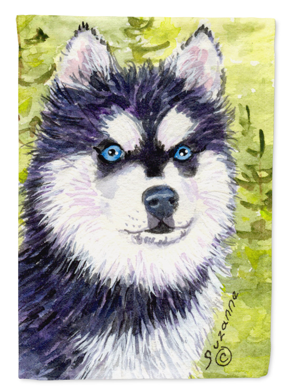 Klee Kai House Flag 28x40 Porch Sleeve Pole Decorative Outside Yard Banner Artwork Wall Hanging, Polyester