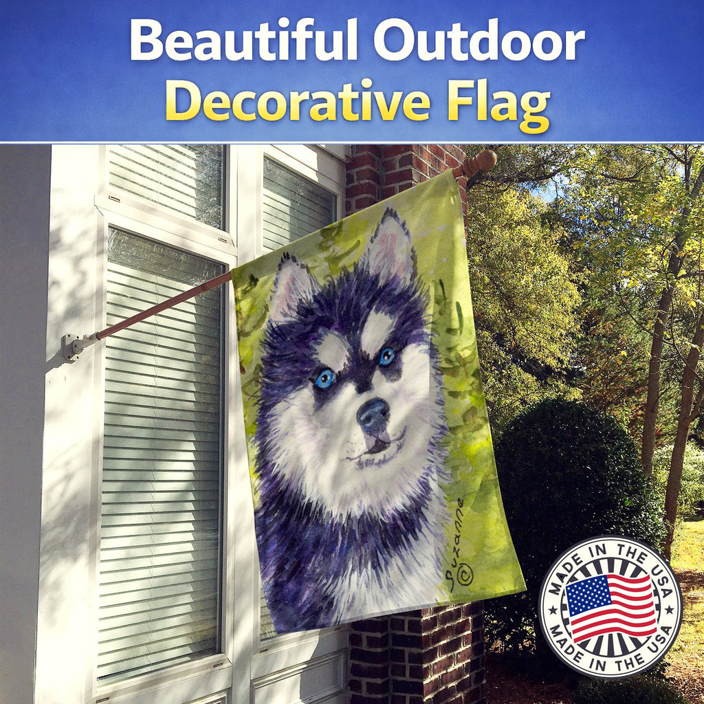 Klee Kai House Flag 28x40 Porch Sleeve Pole Decorative Outside Yard Banner Artwork Wall Hanging, Polyester