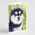 Klee Kai Greeting Cards Pack of 8 Blank Cards with Envelopes Whimsical A7 Size 5x7