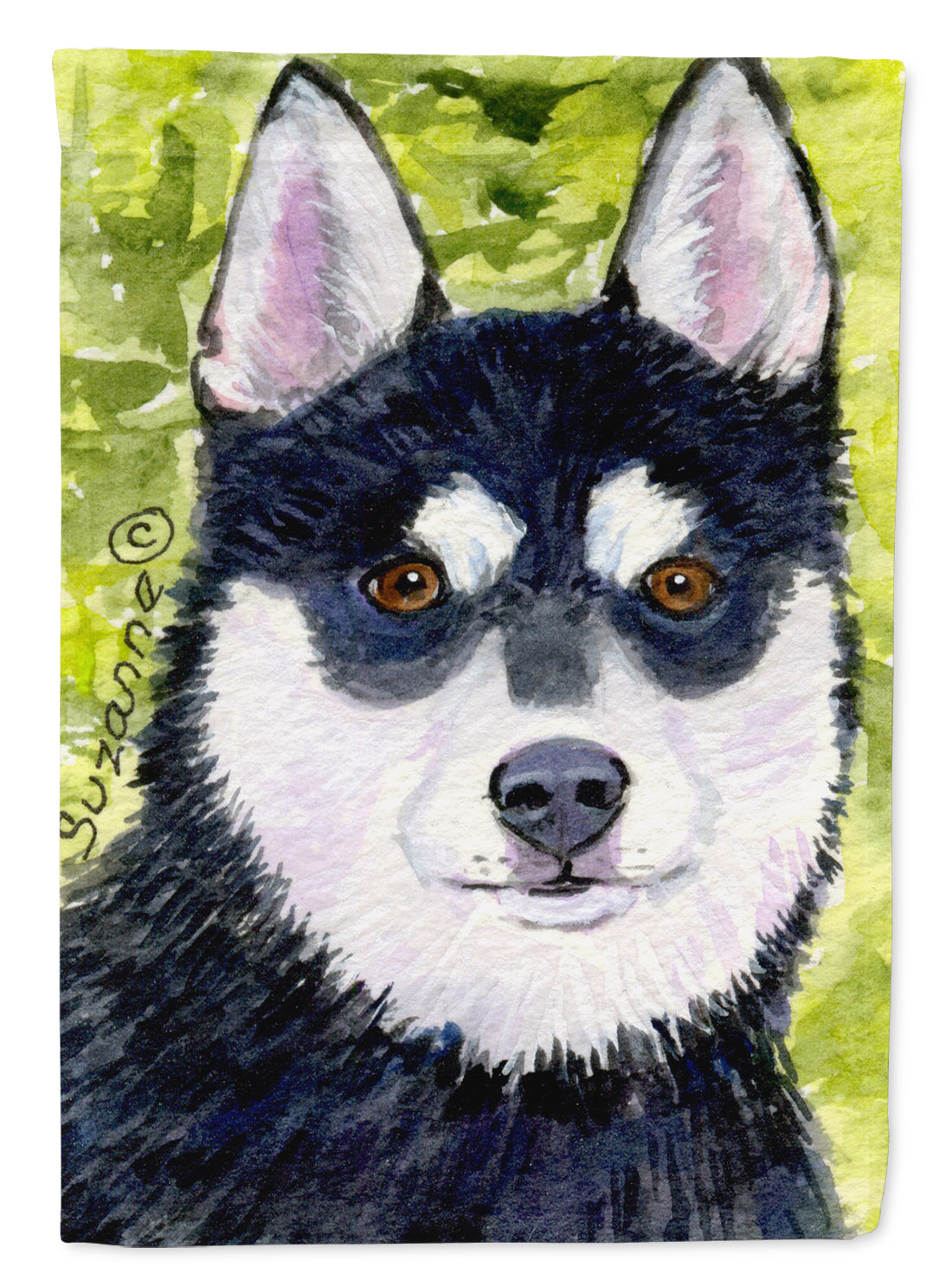 Klee Kai House Flag 28x40 Porch Sleeve Pole Decorative Outside Yard Banner Artwork Wall Hanging, Polyester