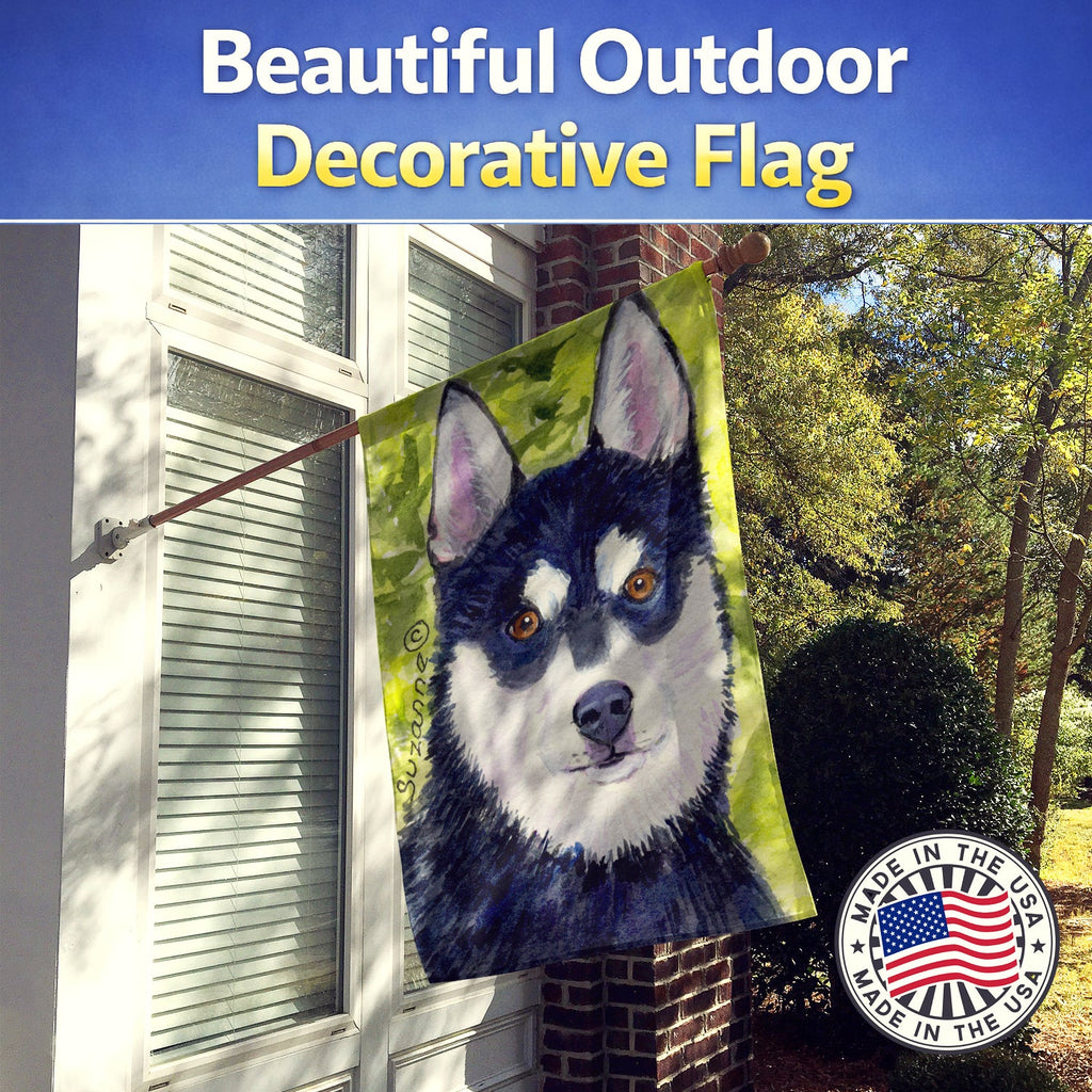 Klee Kai House Flag 28x40 Porch Sleeve Pole Decorative Outside Yard Banner Artwork Wall Hanging, Polyester