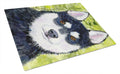 Klee Kai Cutting Board Tempered Glass Kitchen Cutting Surface, Heat Resistant Chopping, Non-Slip Feet, Food Prep & Serving