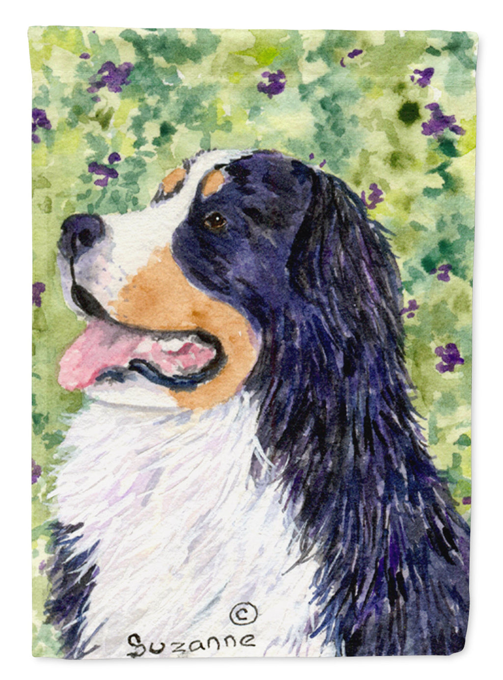 Bernese Mountain Dog House Flag 28x40 Porch Sleeve Pole Decorative Outside Yard Banner Artwork Wall Hanging, Polyester