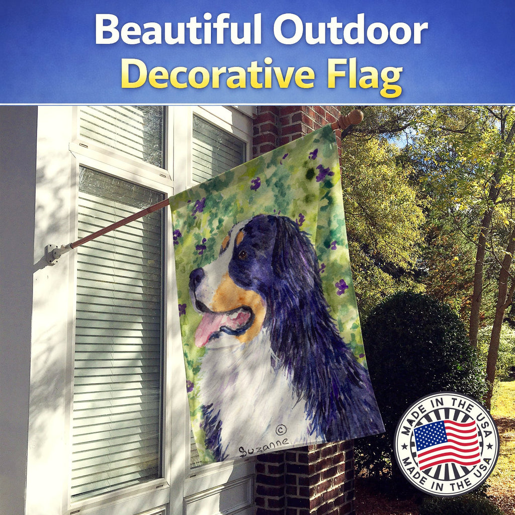 Bernese Mountain Dog House Flag 28x40 Porch Sleeve Pole Decorative Outside Yard Banner Artwork Wall Hanging, Polyester