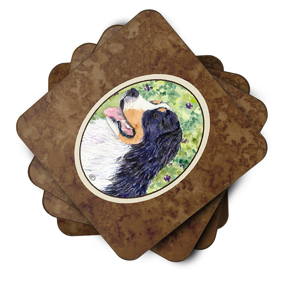 Bernese Mountain Dog Foam Coasters Set of 4 Cup Coasters for Indoor Outdoor, Tabletop Protection, Anti Slip, Mouse pad Material