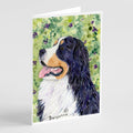 Bernese Mountain Dog Greeting Cards Pack of 8 Blank Cards with Envelopes Whimsical A7 Size 5x7