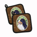 Bernese Mountain Dog Pot Holder Set of 2 Heat Resistant Quilted Hot Pads 7.5 x 7.5 Inch, Insulated Kitchen Trivets for Cooking & Baking