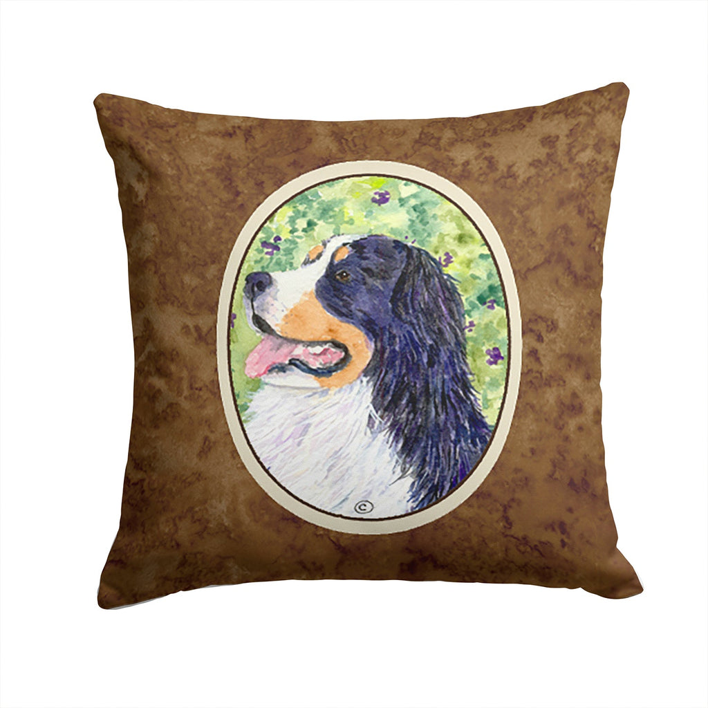 Bernese Mountain Dog Decorative Throw Pillow 14x14 Indoor Outdoor Accent Cushion, Fabric Cover with Insert for Sofa, Bed, Porch & Living Room