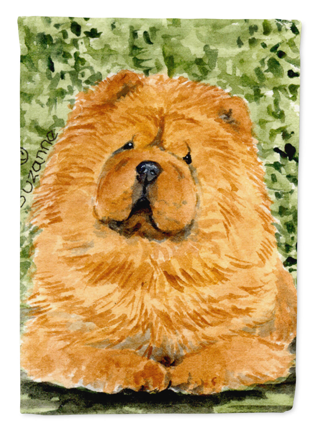 Chow Chow House Flag 28x40 Porch Sleeve Pole Decorative Outside Yard Banner Artwork Wall Hanging, Polyester