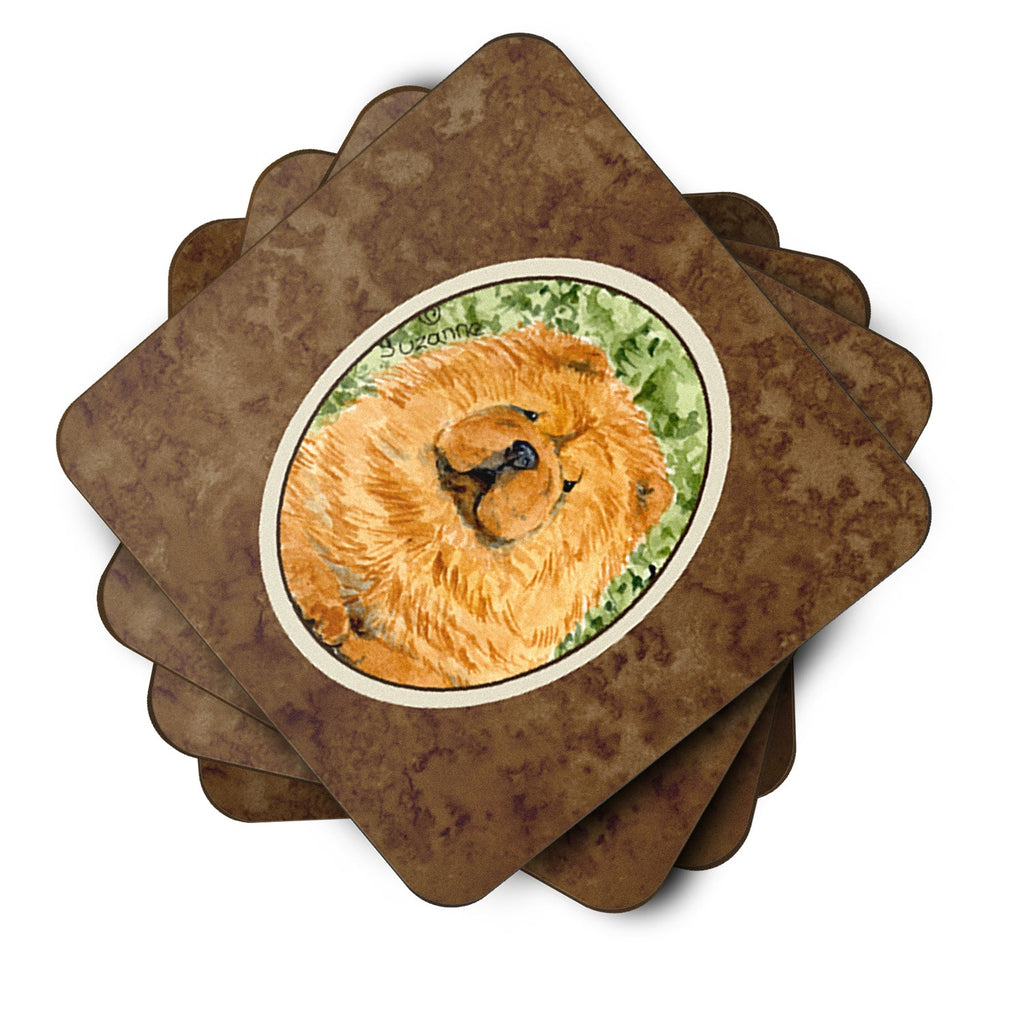 Chow Chow Foam Coasters Set of 4 Cup Coasters for Indoor Outdoor, Tabletop Protection, Anti Slip, Mouse pad Material