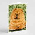 Chow Chow Greeting Cards Pack of 8 Blank Cards with Envelopes Whimsical A7 Size 5x7