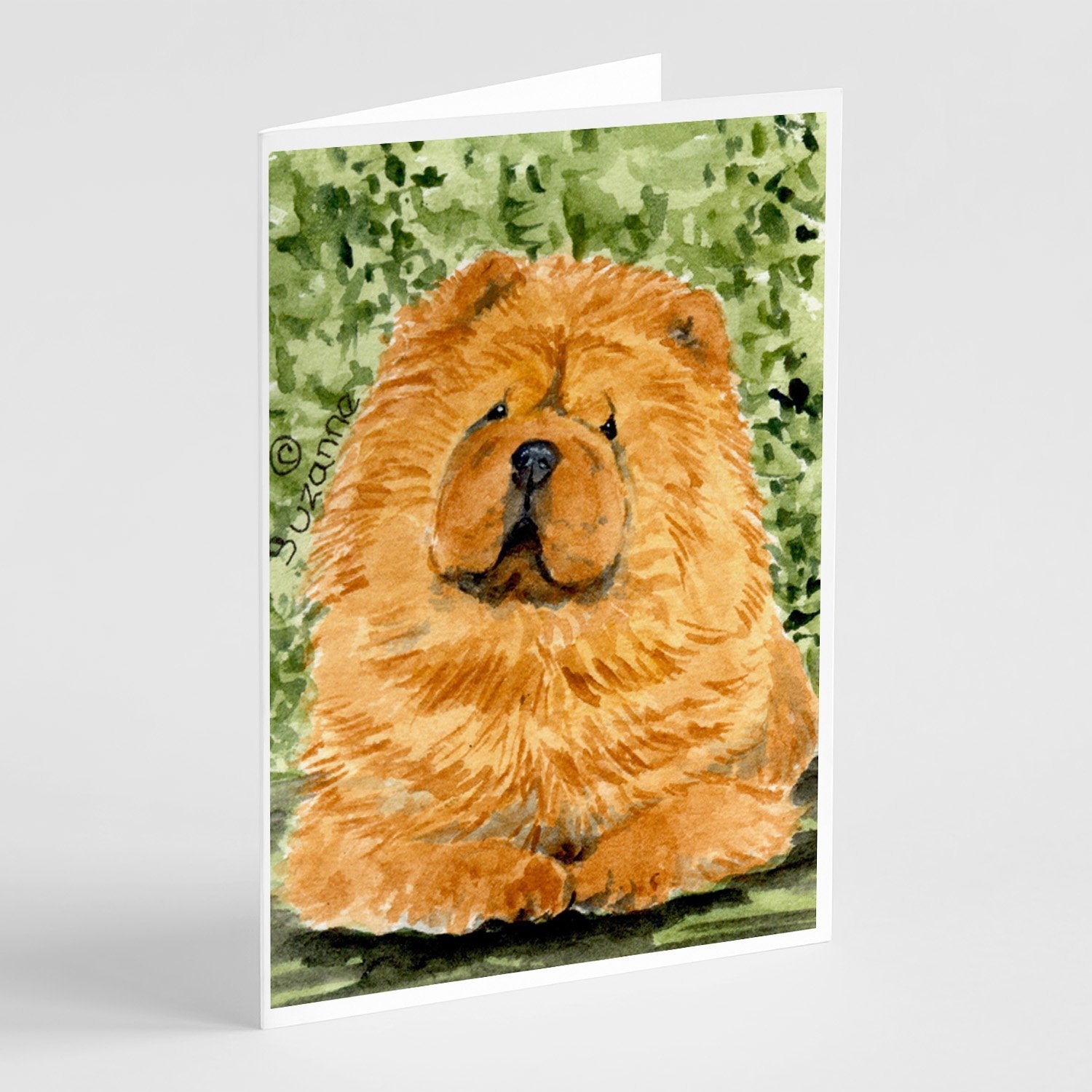 Chow Chow Greeting Cards Pack of 8 Blank Cards with Envelopes Whimsical A7 Size 5x7