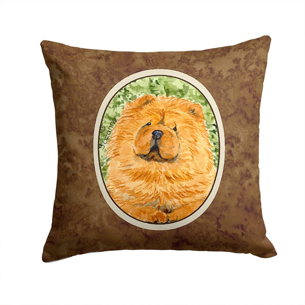 Chow Chow Decorative Throw Pillow 14x14 Indoor Outdoor Accent Cushion, Fabric Cover with Insert for Sofa, Bed, Porch & Living Room