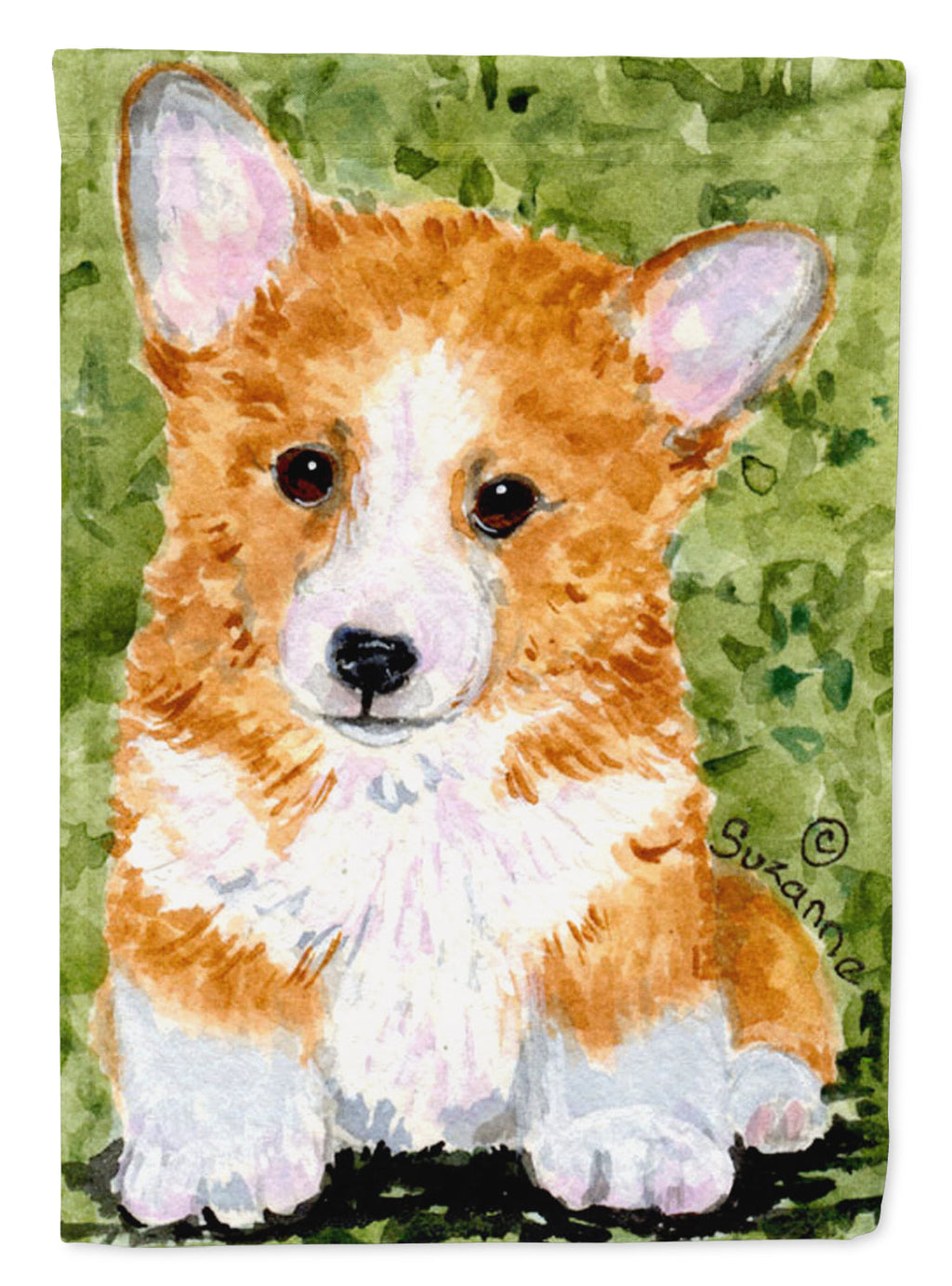 Corgi House Flag 28x40 Porch Sleeve Pole Decorative Outside Yard Banner Artwork Wall Hanging, Polyester