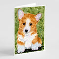 Corgi Greeting Cards Pack of 8 Blank Cards with Envelopes Whimsical A7 Size 5x7