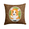 Corgi Decorative Throw Pillow 14x14 Indoor Outdoor Accent Cushion, Fabric Cover with Insert for Sofa, Bed, Porch & Living Room