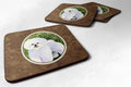 Bichon Frise Foam Coasters Set of 4 Cup Coasters for Indoor Outdoor, Tabletop Protection, Anti Slip, Mouse pad Material