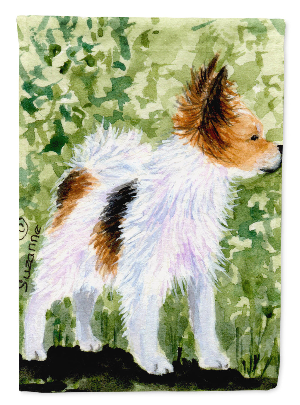 Papillon House Flag 28x40 Porch Sleeve Pole Decorative Outside Yard Banner Artwork Wall Hanging, Polyester