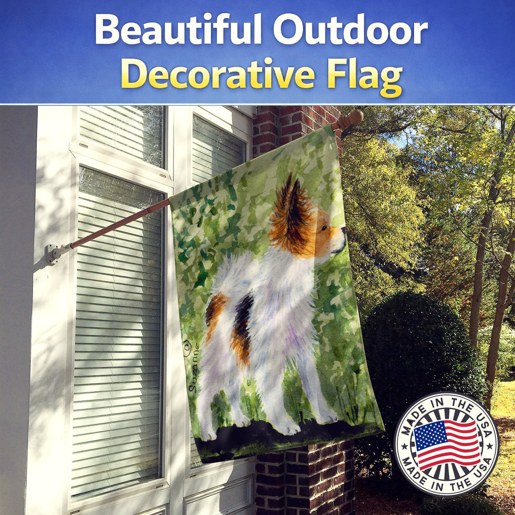 Papillon House Flag 28x40 Porch Sleeve Pole Decorative Outside Yard Banner Artwork Wall Hanging, Polyester