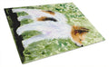 Papillon Cutting Board Tempered Glass Kitchen Cutting Surface, Heat Resistant Chopping, Non-Slip Feet, Food Prep & Serving