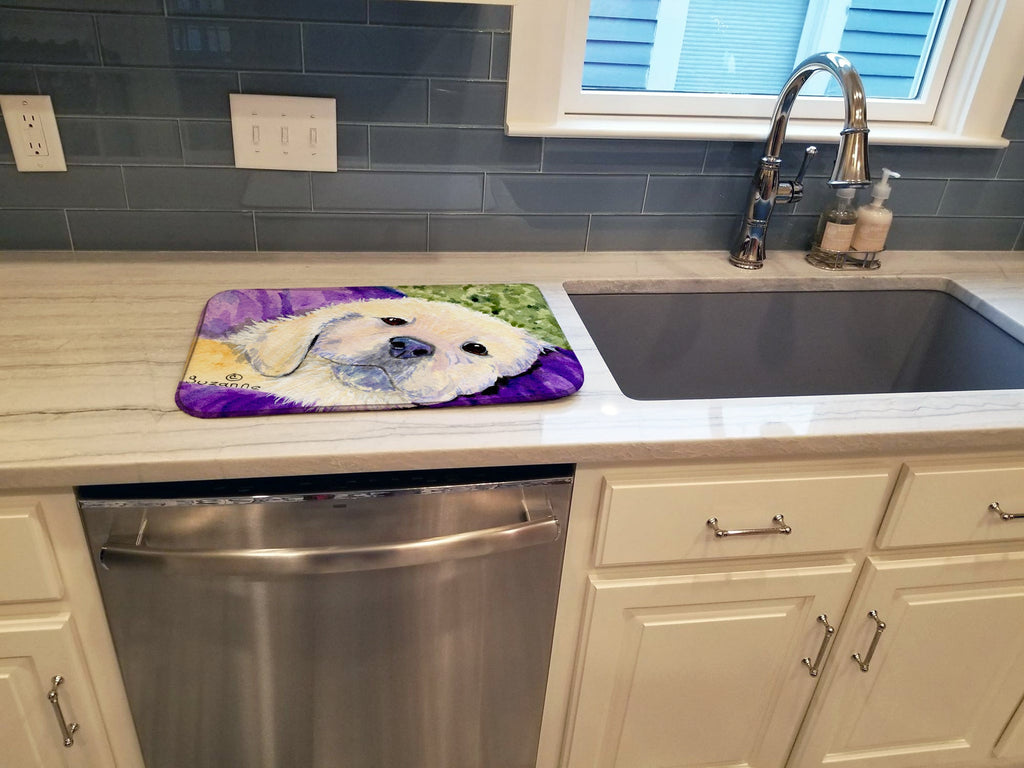 Golden Retriever Dish Drying Mat Absorbent Dish Drying Mat Pad for Kitchen Counter Dish Drainer Mat for Countertop, 14 x 21", Multicolor