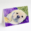 Golden Retriever Greeting Cards Pack of 8 Blank Cards with Envelopes Whimsical A7 Size 5x7