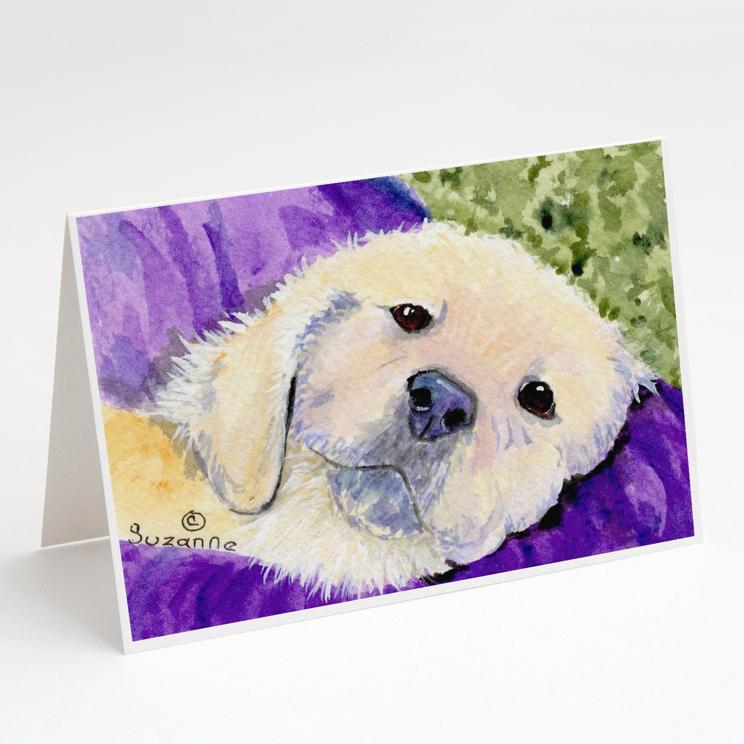 Golden Retriever Greeting Cards Pack of 8 Blank Cards with Envelopes Whimsical A7 Size 5x7