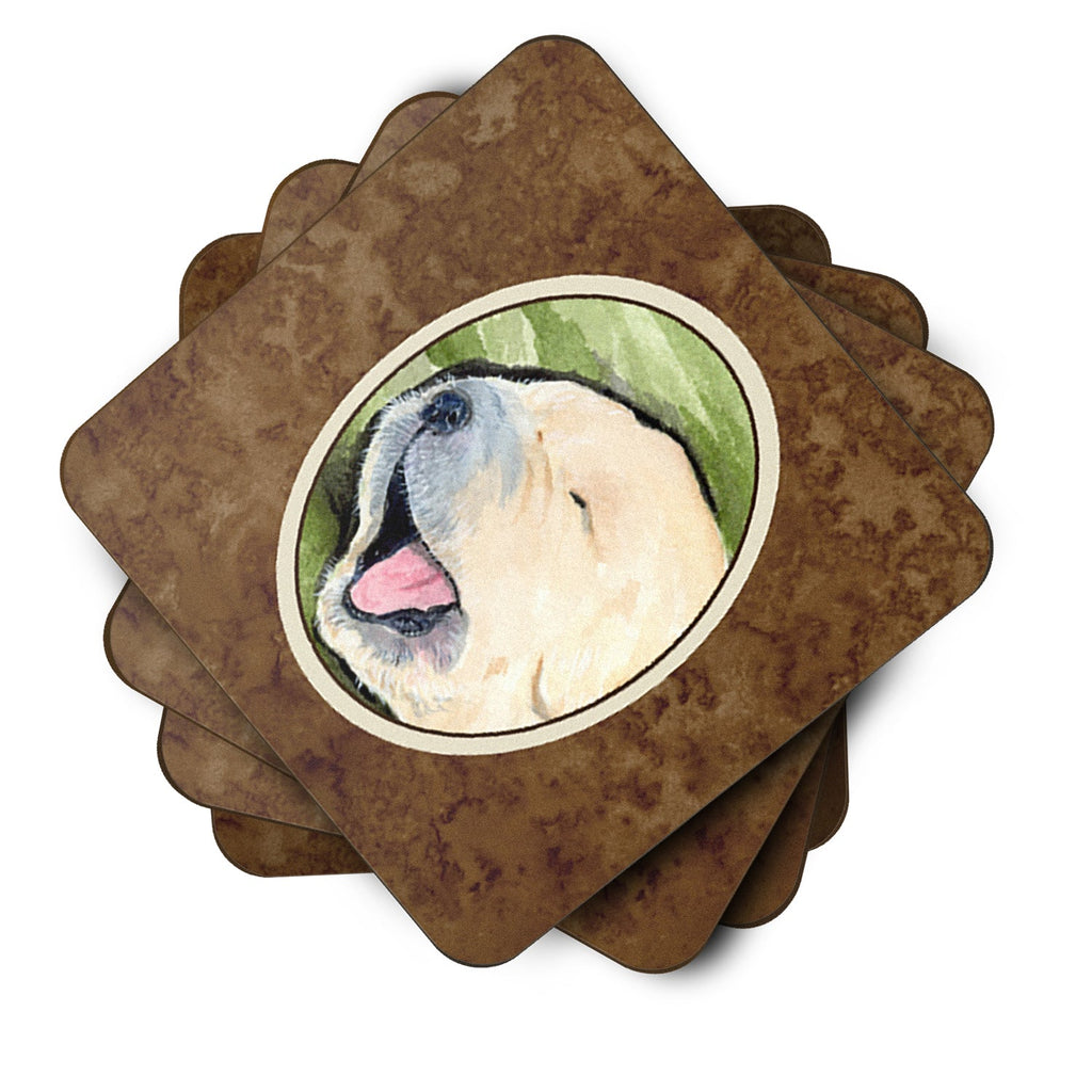 Golden Retriever Foam Coasters Set of 4 Cup Coasters for Indoor Outdoor, Tabletop Protection, Anti Slip, Mouse pad Material